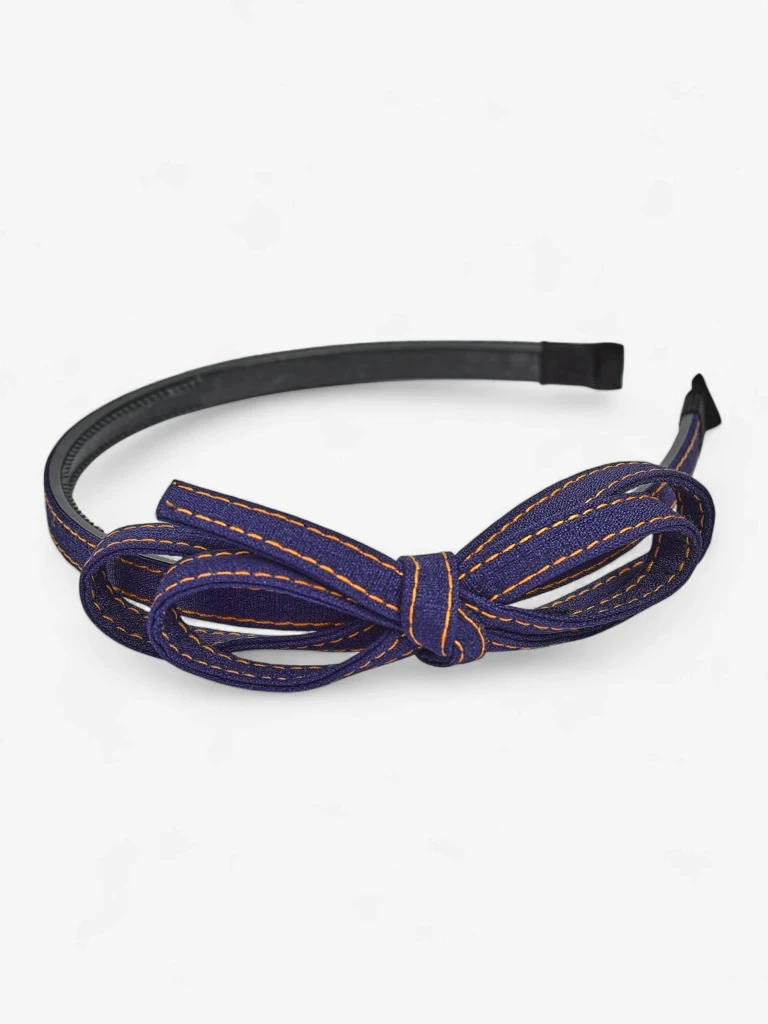 Royalfashion Čelenka s mašlí Džínový styl