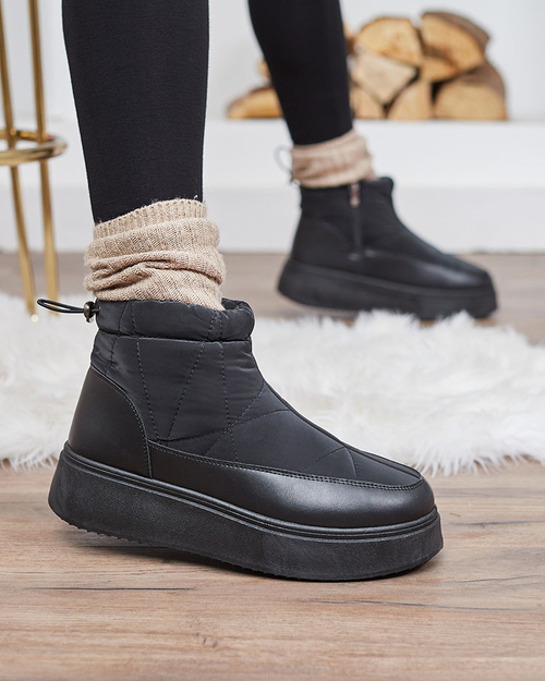 Жіночі снігоступи Royalfashion чорного кольору Fopinia