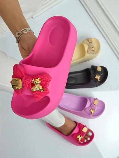 Royalfashion Жіночі гумові в'єтнамки з декоративним бантом Alday