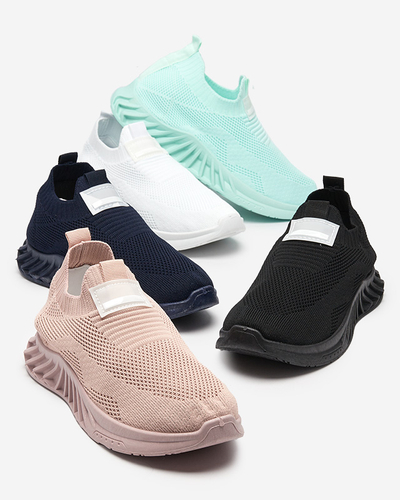 Růžové tkané sportovní boty pro ženy Rozane- Footwear