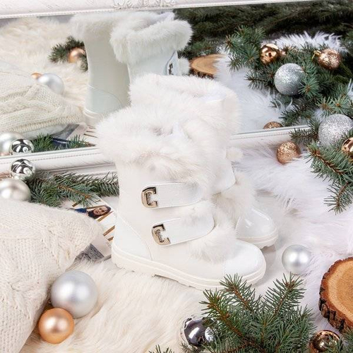 ВИХІД Білі снігові черевики з хутром від Dassacia - Взуття