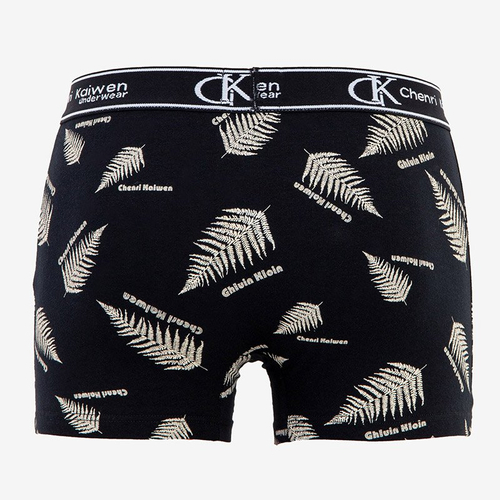 Чоловічі чорні боксерські шорти з листям - нижня білизна