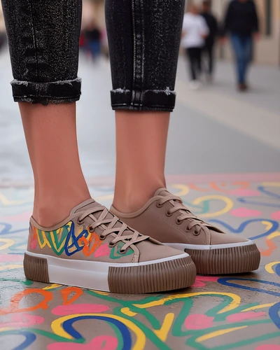 Royalfashion Dámské tenisky s potiskem srdce Sercess