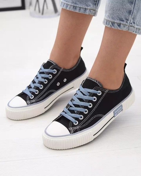 Černé dámské šněrovací tenisky Tasabba- Obuv