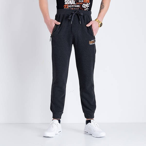 Чоловічі темно-сірі теплі спортивні штани - одяг