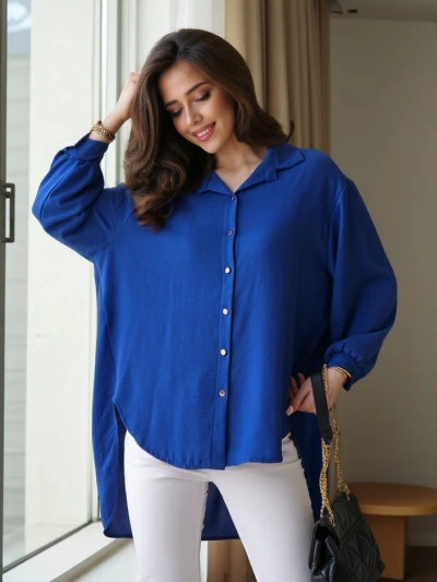 Royalfashion Dlouhá oversized košile pro ženy