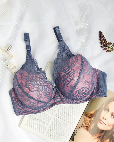 Royalfashion Dámská krajková zdobená podprsenka