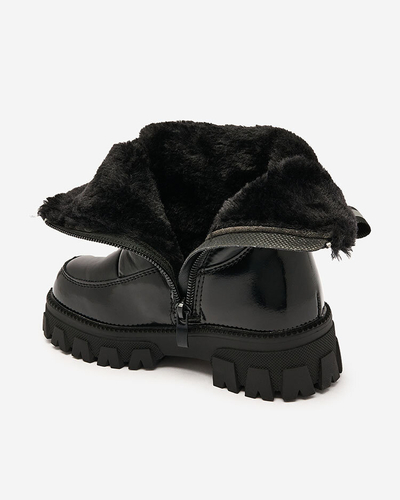 Royalfashion Dětská obuv a'la snow boots in black Sorroda