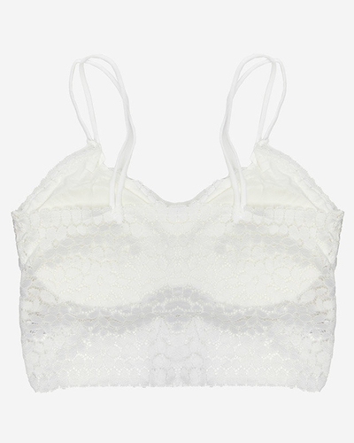 Білий мереживний бюстгальтер-бралет - Нижня білизна