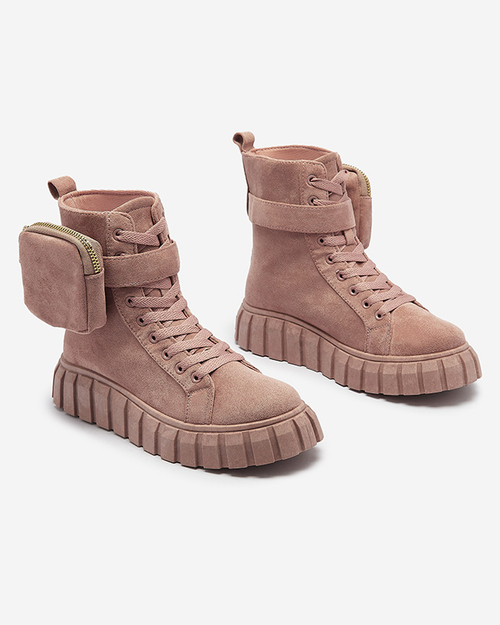 Жіночі черевики з сумкою рожевого кольору Sauups- Footwear