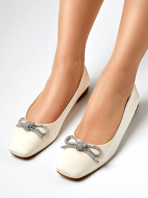 Royalfashion Жіночі балетки з бантиком та блиском Ofenal