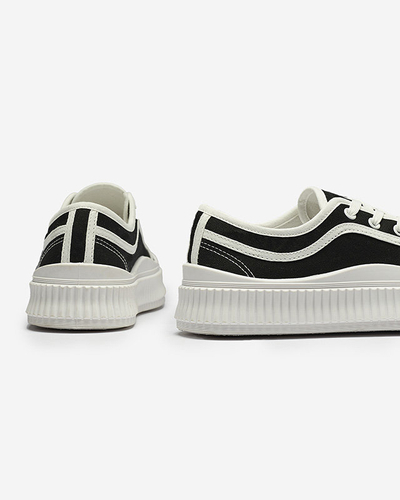 Dámské tenisky na pevné podrážce v černé barvě Dessica - Obuv