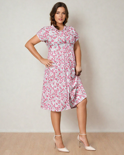 Royalfashion Dámské květinové midi šaty