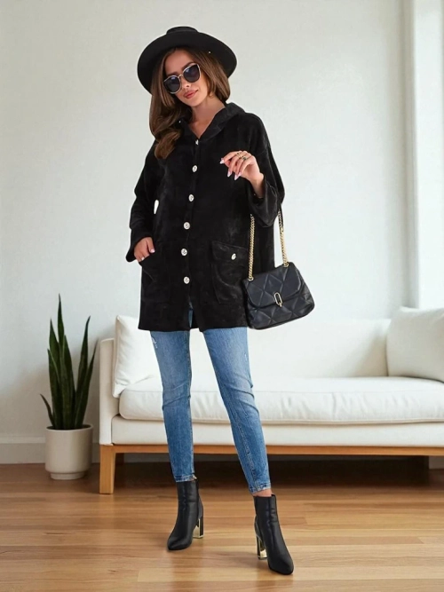 Жіночий кардиган Royalfashion з золотими ґудзиками РОЗМІР ПЛЮС