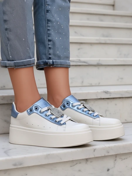 Bella Corsa Ecru Жіночі Снікерси Ручної Роботи