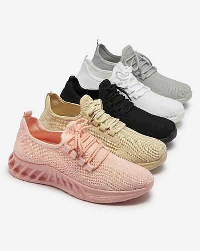 Жіночі тканинні спортивні кросівки білого кольору Acarfi-Footwear