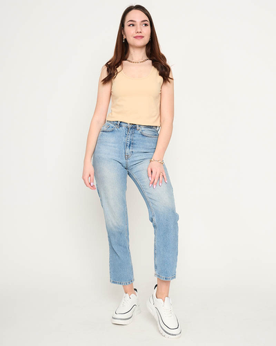 Бежевий топ на бретелях PLUS SIZE