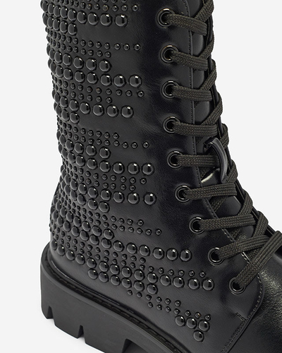 OUTLET Dámské boty z eko kůže s perlami Simvao- Obuv