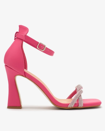 Royalfashion Fuchsiová Dámské sandály Sparkle Step se zirkony
