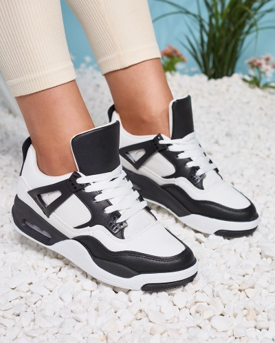 Černobílá dámská sportovní obuv Evoile- Obuv