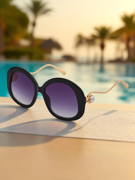 Royalfashion Sluneční brýle s ozdobnými stranicemi Glam Shine