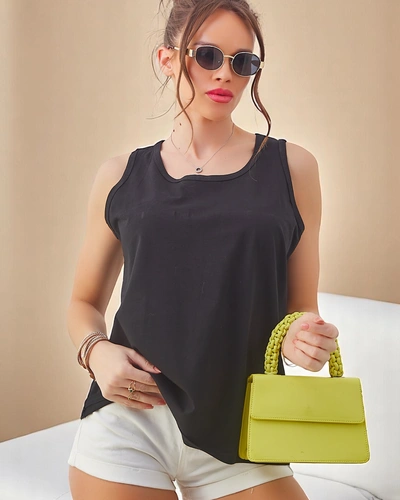 Royalfashion Dámský bavlněný top s krajkovým zadním dílem