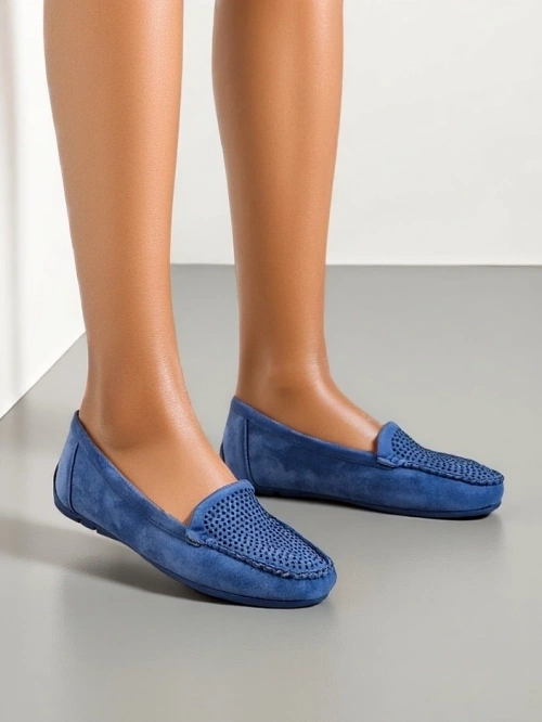 Royalfashion Жіночі мокасини з стразами Ezuess