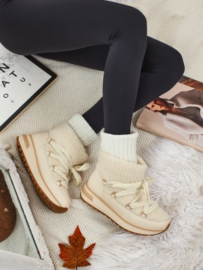 Boty a'la sněhule dámské s kožíškem Verruna