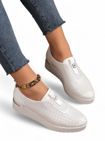 Royalfashion dámské perforované slip-on boty Goffies
