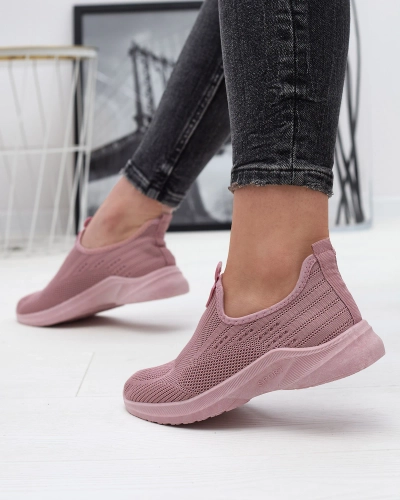 Růžová dámská látková sportovní obuv Slip On Regika - Obuv