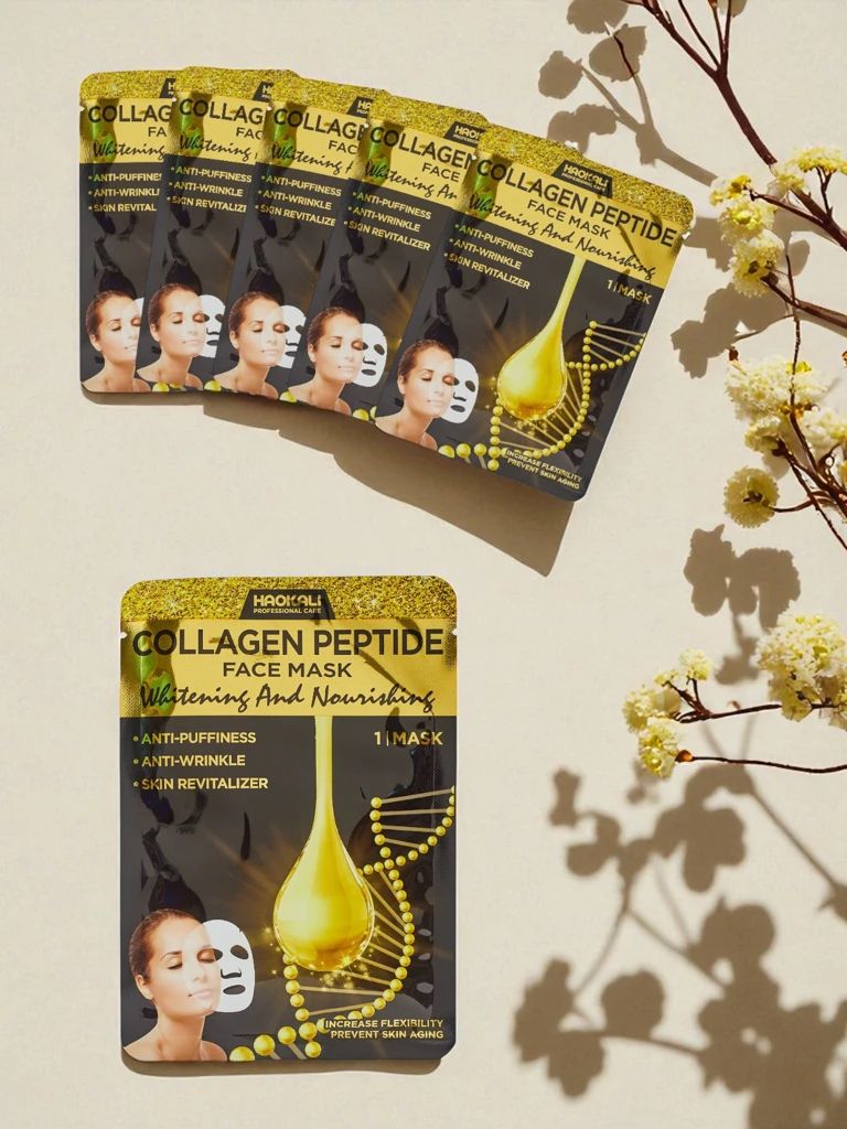 Aurora Collagenus Peptide Mask – Rozjasňující Maska Na Obličej Haokali 10 ks