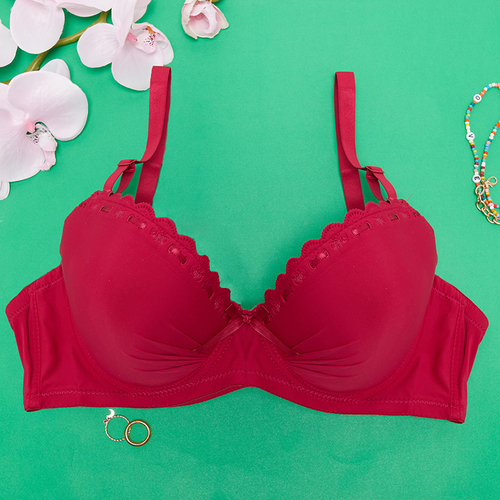 Бордовий однотонний бюстгальтер