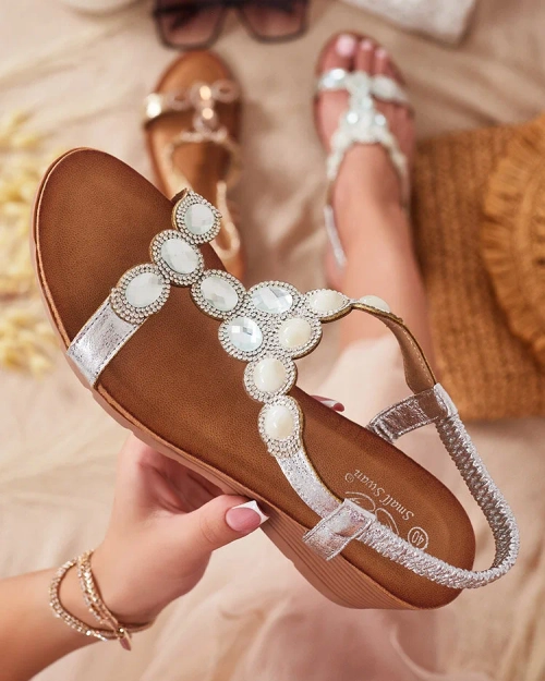 Royalfashion Жіночі босоніжки з цирконієм Obrina