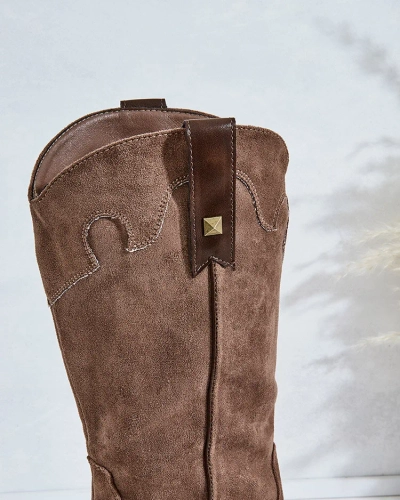 Royalfashion Жіночі ковбойські чоботи на підборах Kowib