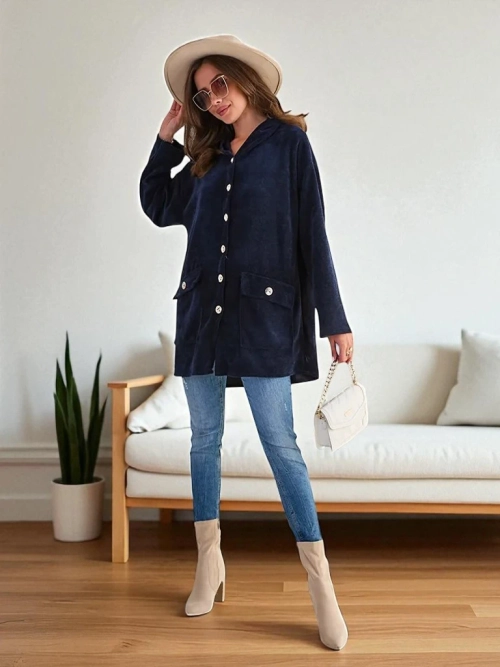 Кардиган жіночий Royalfashion з золотими ґудзиками РОЗМІР ПЛЮС