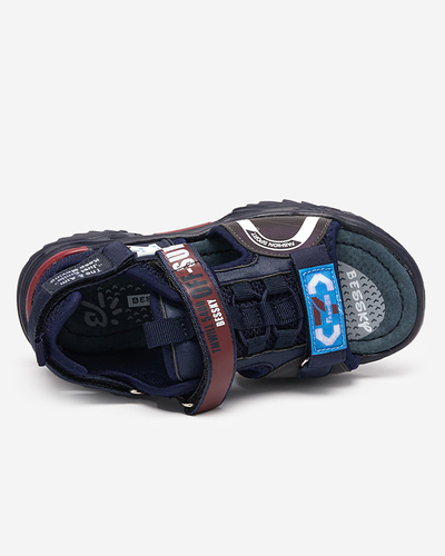 Námořnické modré dětské sandály na suchý zip Wukapi - Obuv