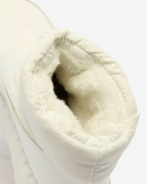 Royalfashion Жіночі черевики на снігоступах білого кольору Ireda