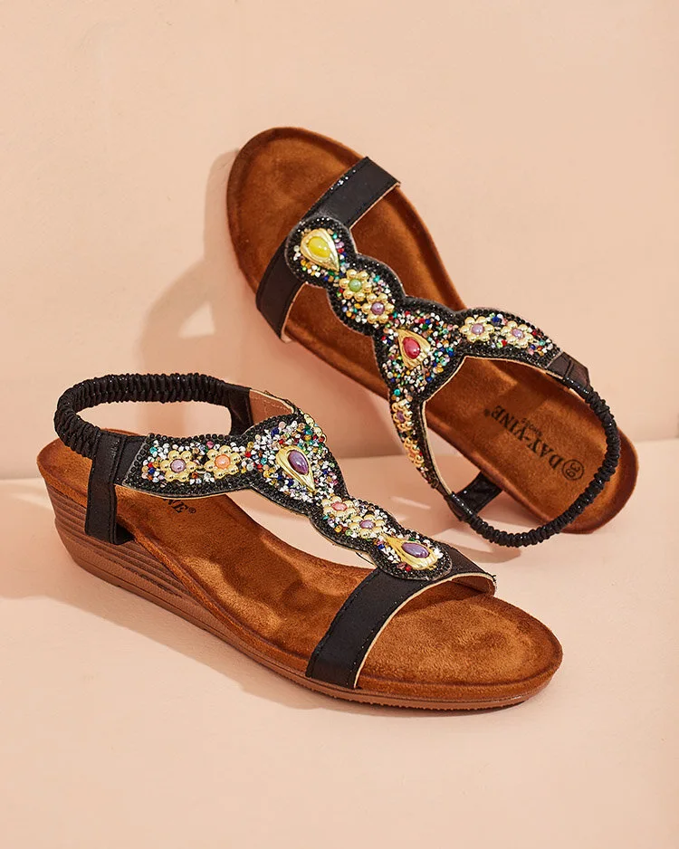 Royalfashion Dámské sandály Subbel s kamínky