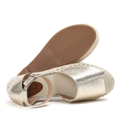 Zlaté espadrily na platformě Qitina - Obuv 1