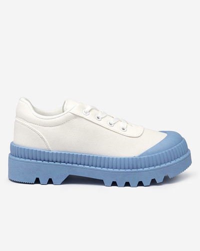 OUTLET Dámské bílé tenisky s modrou podrážkou Comp - Footwear
