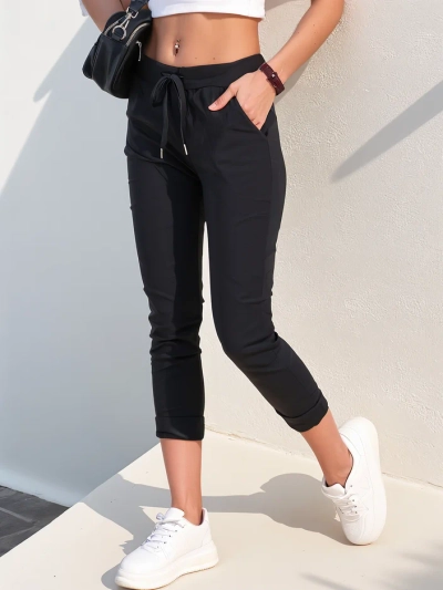 Royalfashion Dámské zúžené viskózové kalhoty