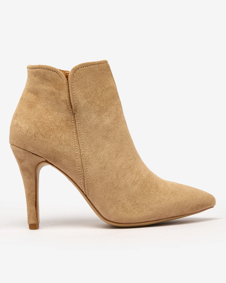 Royalfashion Světle hnědé dámské jehlové boty Amalenika