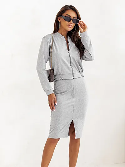 Royalfashion Ležérní dámská souprava se sukní