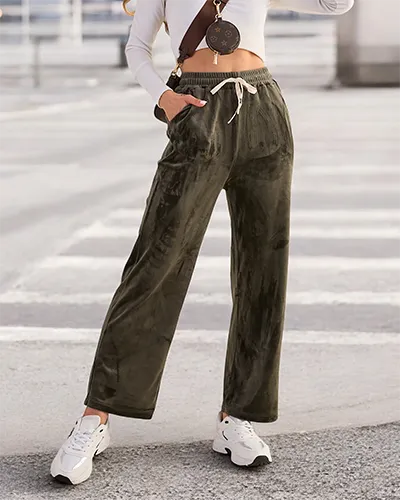 Royalfashion Dámské tepláky a'la velur