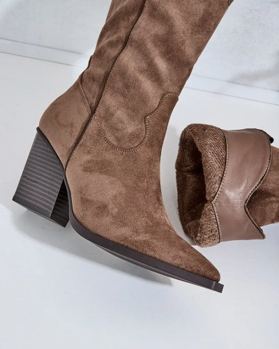 Royalfashion Жіночі ковбойські чоботи на підборах Kowib