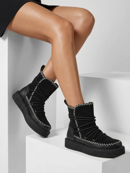 Royalfashion Dámské šněrovací zimní boty Siozi