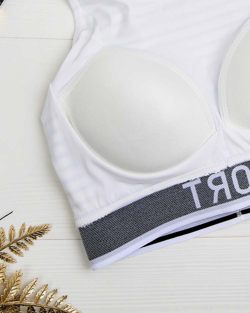 Royalfashion Жіночий спортивний бюстгальтер в смужку