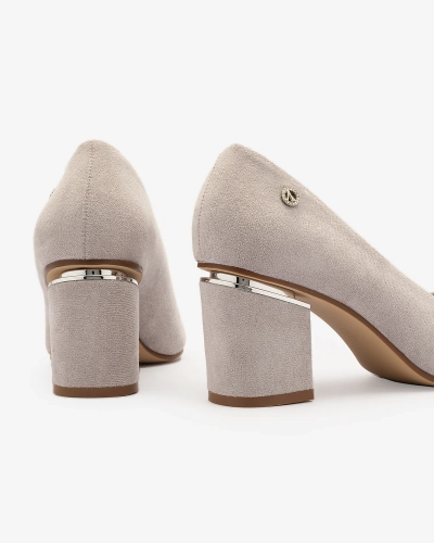 Royalfashion Světle šedé dámské lodičky Nanly post