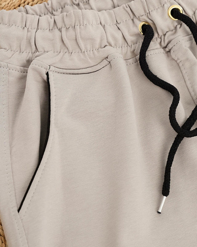 Dámské světle šedé tepláky - Oblečení