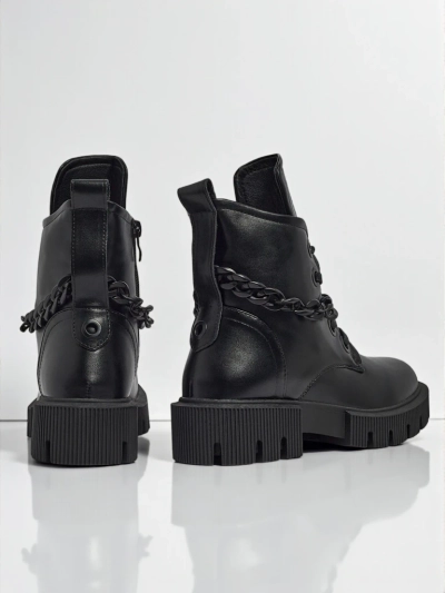 Eko kožené šněrovací dámské kotníkové boty Anviq